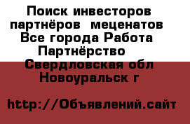 Поиск инвесторов, партнёров, меценатов - Все города Работа » Партнёрство   . Свердловская обл.,Новоуральск г.